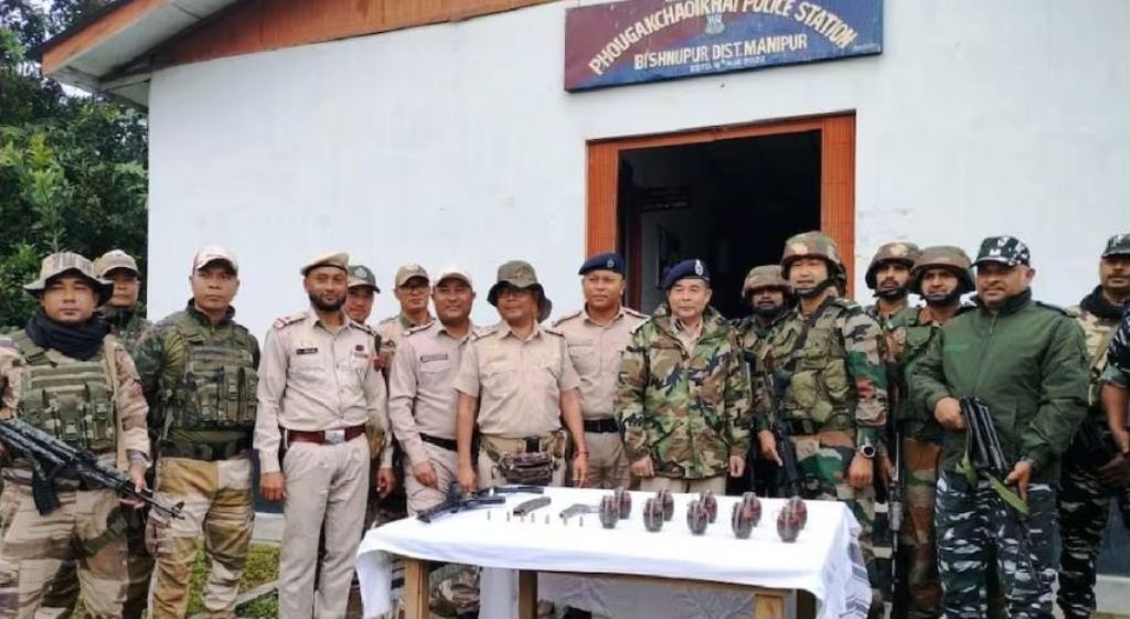 Manipur Police Strengthen Security Operations, Uncover Explosives and Impede Hundreds