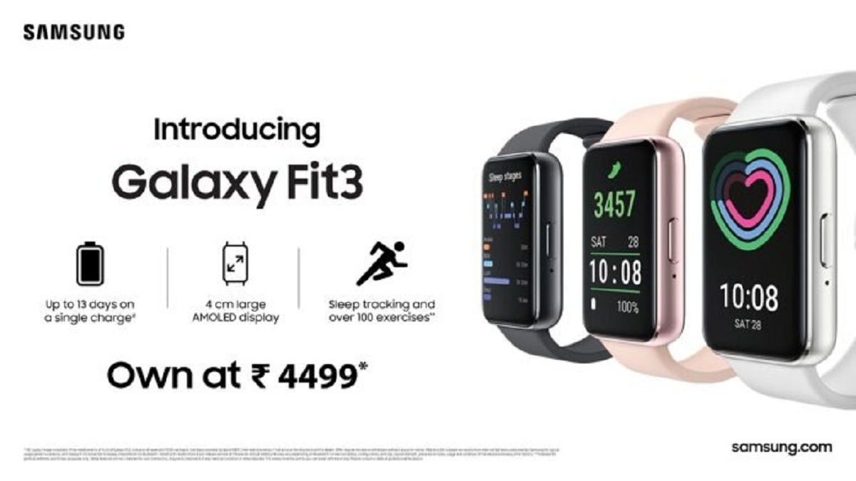 Samsung announced the launch of Galaxy Fit3