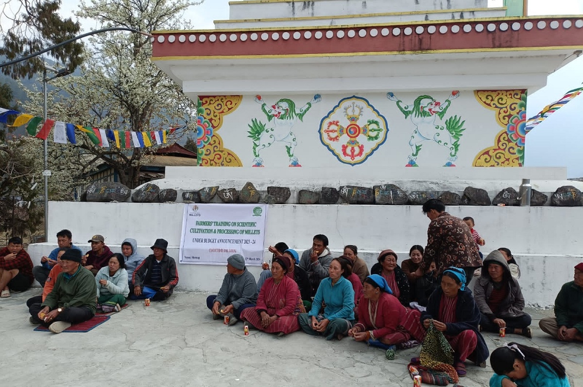 Training on millet cultivation conducted in Shernup village, Tawang