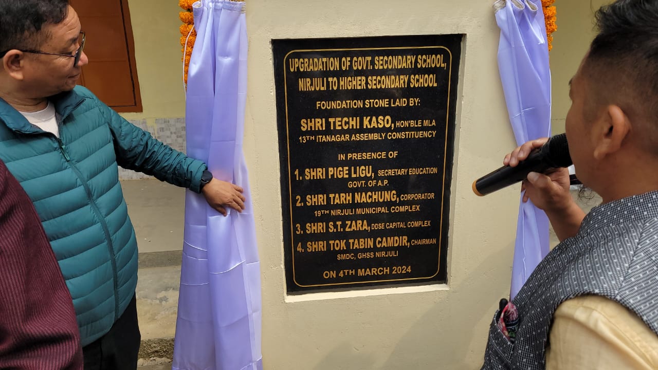 MLA Techi Kaso vows education revolution in Itanagar, announces school upgradation project