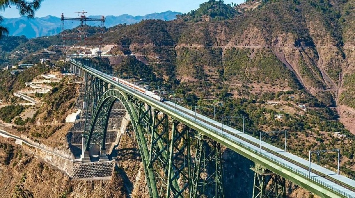 PM Modi opened the tallest railway arch bridge across the Chenab River in the world